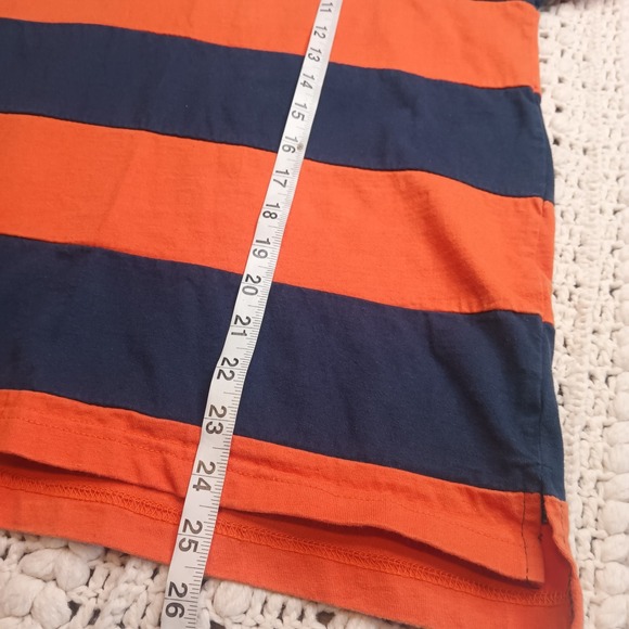 U.S. Polo Assn LS Polo Boys XL 14/16 Striped Blue Orange Rugby Pony Stitched #3 - Picture 8 of 11